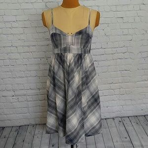 EUC Banana Republic Cotton Plaid Dress Size 6